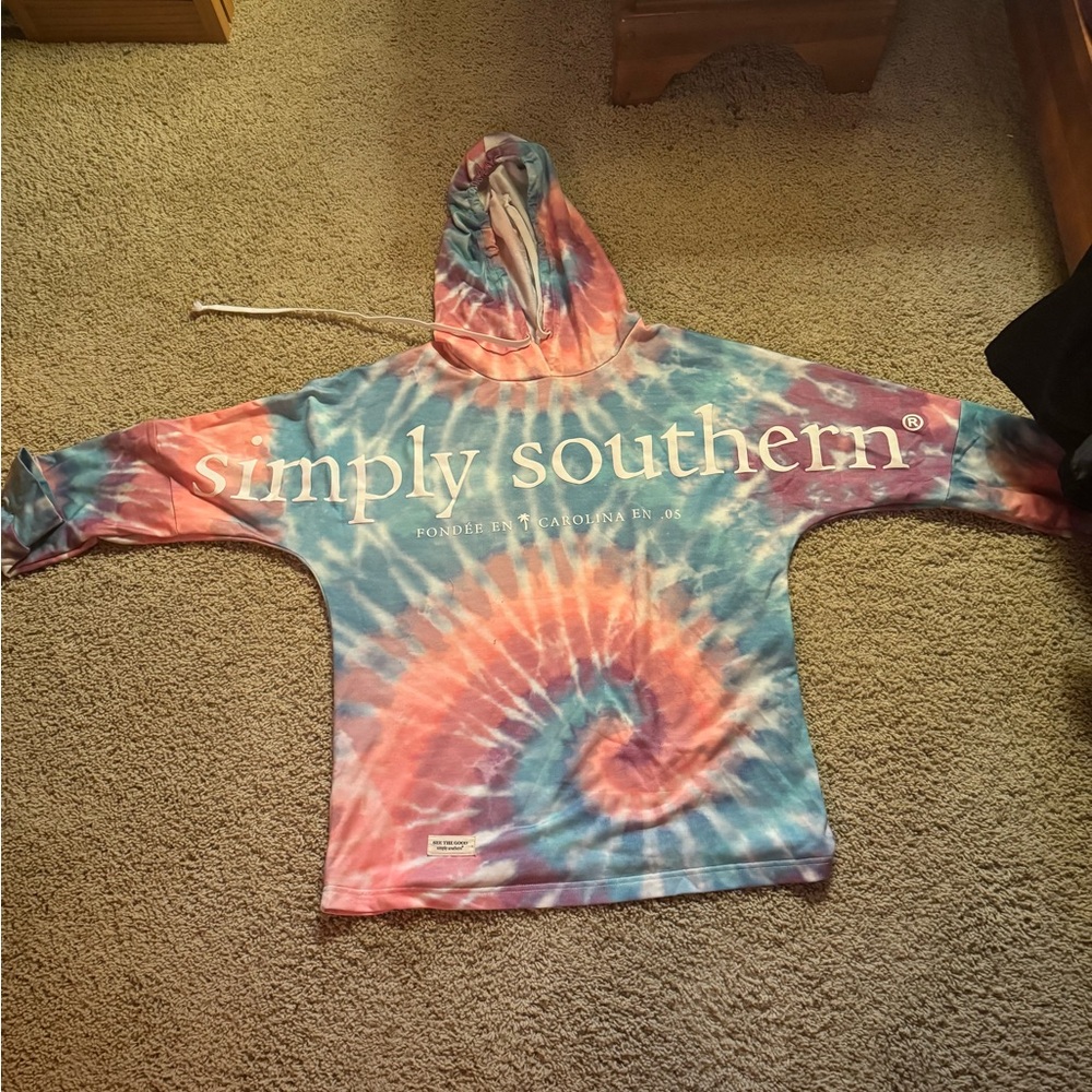Simply southern tie dye hoodie. Large.